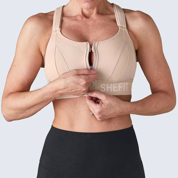SHEFIT Ultimate Sports Bra High Impact Adjustable Sandstorm - Picture 9 of 11